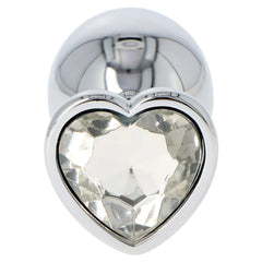 Plug Anale Heart Large Ø 4,4 cm trasparente