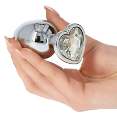 Plug Anale Heart Large Ø 4,4 cm trasparente