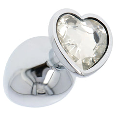 Plug Anale Heart Large Ø 4,4 cm trasparente