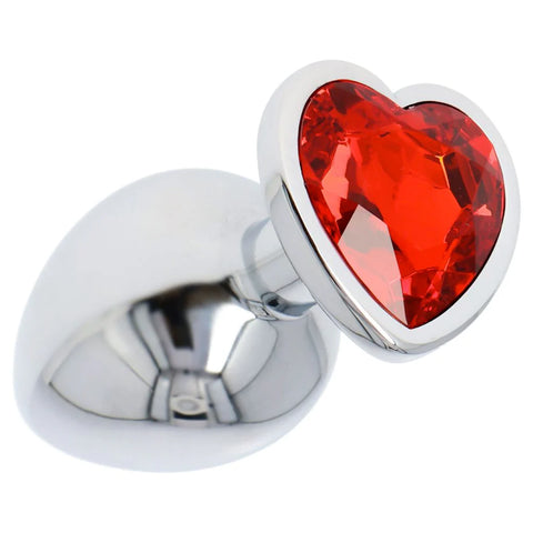 Plug Anale Heart Large Ø 4,4 cm rosso