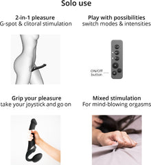 Multi Orgasm Bendable Strap-On Blu