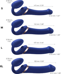 Multi Orgasm Bendable Strap-On Blu