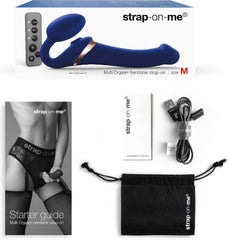 Multi Orgasm Bendable Strap-On Blu